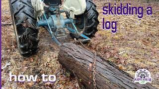 Ford tractor log skidding for beginners