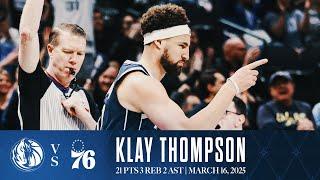 Klay Thompson (21 Points) Highlights vs. Philadelphia 76ers | March 16, 2025