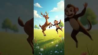#deer #monkey #friends #shorts #shortvideo #shortsvideo #youtubeshorts #short #dance
