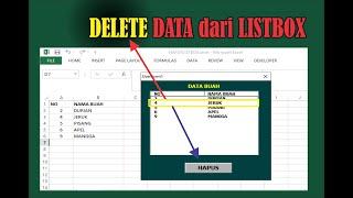 Cara Hapus Data Sheet Melalui ListBox Userform VBA Excel