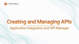 Creating and Managing APIs in Application Integration and API Manager