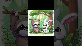 Zoo tales: Sam the Sloth Saves the Day  #shorts #friendship #storytime #story #sloth #bunny