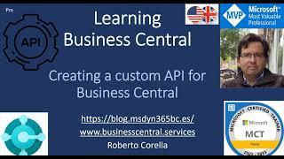 Creating a custom API for Business Central