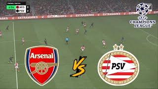 ARSENAL vs PSV EINDHOVEN | UEFA CHAMPIONS LEAGUE 2024/2025 | FOOTBALL LIFE 2025