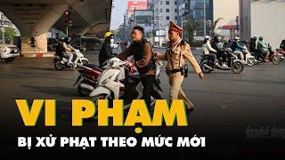 Nhiều người chạy xe máy vi phạm giao thông, bị xử phạt theo mức mới