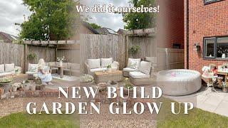 NEW BUILD GARDEN GLOW UP | Before and after | Summer garden landscape ideas 2025 country cottage