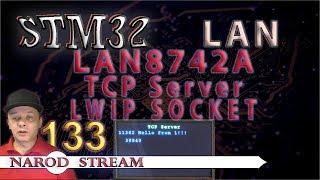 Программирование МК STM32. Урок 133. LAN8742A. LWIP. SOCKET. TCP Server