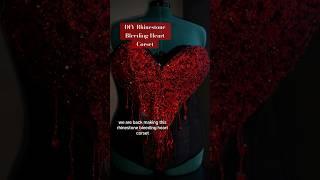 DIY Rhinestone Bleeding Heart Corset #diyhalloween #halloween #halloweencostume #rhinestone