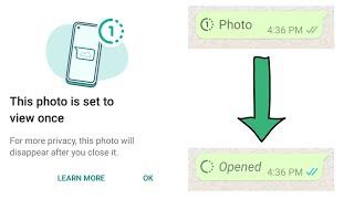 Whatsapp view once feature | How to use view once(Opened) in whatsapp | Whatsapp new update