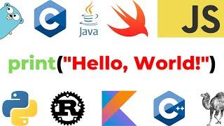 "Hello, World!" in EVERY PROGRAMMING LANGUAGE