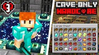 Finding a Stronghold Made Me Rich in Cave-Only Hardcore Minecraft! (#3)