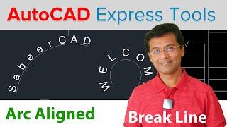 Break Line and Arc Aligned Tools in AutoCAD | AutoCAD Express Tools