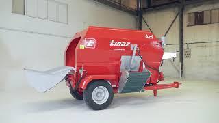 TINAZ - 4 m³ Yatay Yem Karma ve Dağıtma Makinesi (4 m³ Horizontal Feed Mixer Wagon)