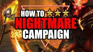 How To 3 Star THE NIGHTMARE CAMPAIGN FINAL STAGE ! | Simple Strategy | Raid Shadow Legends