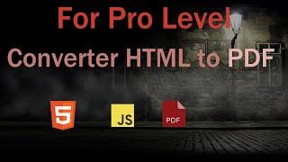 converter HTML to PDF with JavaScript