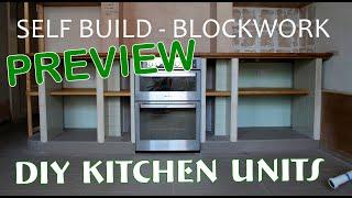 DIY Self Build Kitchen - Concrete Blocks - Units Cupboards Cabinets