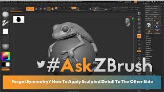 #AskZBrush - Forgot Symmetry? How to Apply Sculpted Detail From One Side to the Other Side