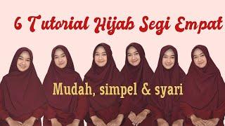 Tutorial Hijab segi empat syari untuk pemula, mudah banget!! Simpel tapi cantik by hijab ss