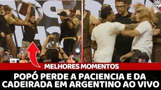 POPÓ DA CADEIRADA EM ARGENTINO AO VIVO DURANTE COLETIVA DE IMPRENSA