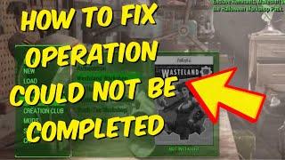 How To Fix Error The Operation Could Not Be Completed Error For Fallout 4 - PS4 / PS5 Tutorial