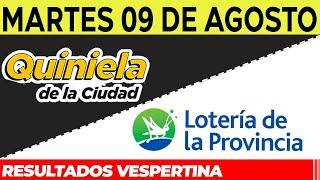 Resultados Quinielas Vespertinas de la Ciudad y Buenos Aires, Martes 9 de Agosto