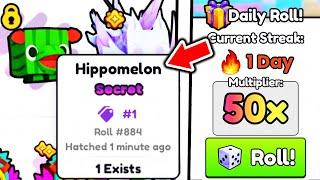 DEV HATCHED 1 in 1,000,000,000 SECRET HIPPOMELON PET in Roblox Pets Go (Pet RNG)