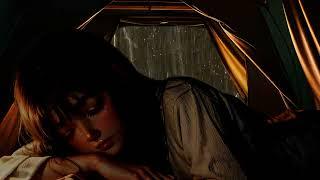 YOUNG GIRL SOLO CAMPING in the HEAVY RAIN - RELAXING in COZY TENT with SOUND OF RAIN #DAY2