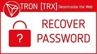 How to bypass the Tronlink Password if your Forgot it