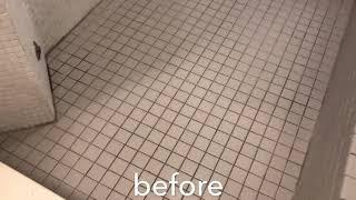 Crazy shower tile & grout clean & ColorSeal by RotoClean!