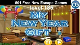 [Walkthrough] 501 Free New Escape Games level 185 - My new year gift - Complete Game