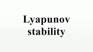Lyapunov stability