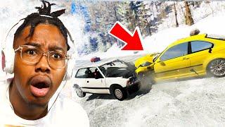 CAR VS ICE ROAD! - SEEING IF I WOULD SURVIVE THESE CRASHES!