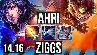 AHRI vs ZIGGS (MID) | 700+ games, 6/4/14 | NA Challenger | 14.16