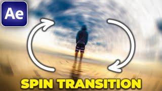 Spin Transition Tutorial in After Effects | Spin Blur Rotation Transition