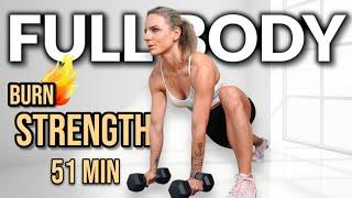 51 MIN FULL BODY STRENGTH  DUMBBELLS +SETS