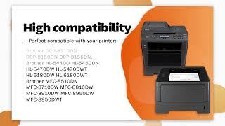 v4ink TN750 TN720 Compatible Toner Cartridge Replacement for Brother 5470DW 8710DW 5450DN Printer