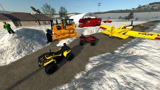 Campers Lost in a Blizzard Find Abandoned Airport | Farming Simulator 25