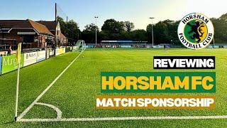 Horsham FC hospitality review | Match Sponsorship | The Padded Seat