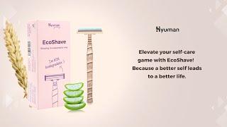 Hyuman EcoShave Body Razor | Twin German Stainless Steel Blade| Biodegradable & Eco Friendly