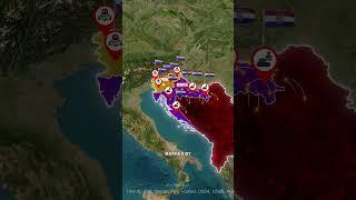 How Yugoslavia Broke Apart into 7 Countries  #yugoslavia #europe #map