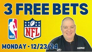 Monday 3 Free Picks & Betting Predictions - 12/23/24 l Craig's Picks & Parlays l #freebets