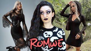 ALL BLACK CLOTHING HAUL & TRY ON FROM ROMWE 