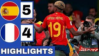 Spain vs France (5-4) Extended HIGHLIGHTS | UEFA Nations League Semi-Final
