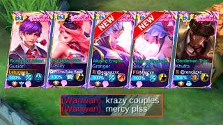 5 MAN ALL VALENTINES SKIN IN RANK GAME!!  with NEW COUPLE 