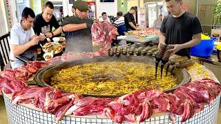 1000 KG GIANT SAMARKAND PILAF RECIPE | UZBEKISTAN MOST LOVED NATIONAL PILAF WITH GIANT SIZE MEAT