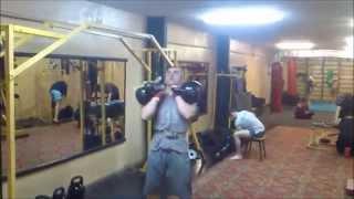 Парный жим 40+40кг. DOUBLE KETTLEBELL PRESS 40+40 kg