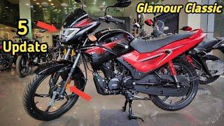 2024 Hero Glamour 125 Classic with LED light & 5 update l Big changes Mileage Top Speed Features