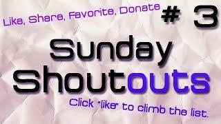 SinnfullDuck's Sunday Shoutouts