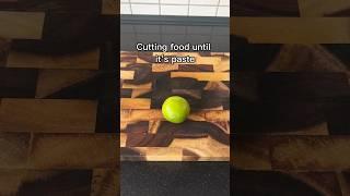 Cutting food until it’s paste: green Lemon ‍🟩 #satisfyingvideo