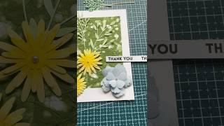 Thank you handmade scrapbook greeting card